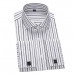 Mens Dress Shirts Luxury French Cuff Formal Business Cufflinks Strisp Shirts Top