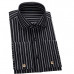 Mens Dress Shirts Luxury French Cuff Formal Business Cufflinks Strisp Shirts Top