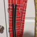 Black Zipper Pant Womens M (28x30)  Red/Yellow Tartan  Pants Goth Punk -422