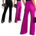 Women's Casual High Waist Flare Pants Elegant Split Bell Bottom Wide Leg Pants