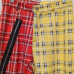 Black Zipper Pant Womens M (28x30)  Red/Yellow Tartan  Pants Goth Punk -422