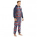 Men's Flannel Christmas One Piece Pajamas Loungewear