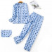 Women Pajamas Set 100% Cotton Flannel Printed Button 2Pcs Loungewear Nightwear
