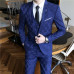 2022 New Men's 3-piece Slim Fit Trousers Suit Jacket Trousers Vest Hot